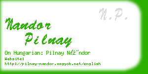 nandor pilnay business card